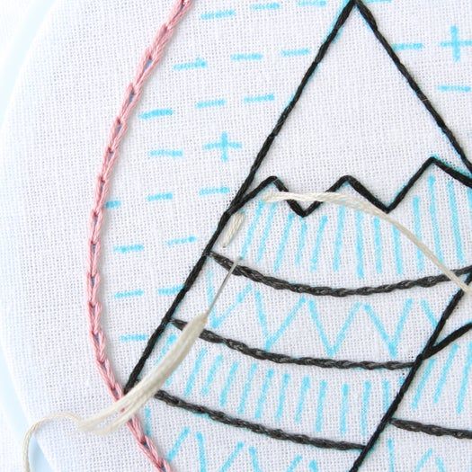 免费山景刺绣针法教程：掌握8种基础刺绣技巧-第47张图片-趣作屋