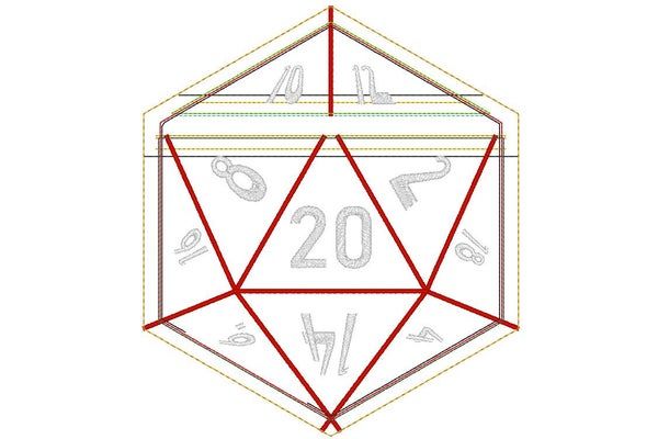 DIY D20骰子造型笔袋教程 - 刺绣机制作指南-第10张图片-趣作屋