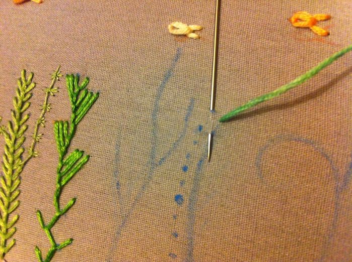 刺绣基础针法教程：轻松掌握自然图案绣法-第31张图片-趣作屋