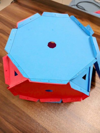 手工制作阿基米德灯笼，截断立方体几何灯DIY教程-第7张图片-趣作屋