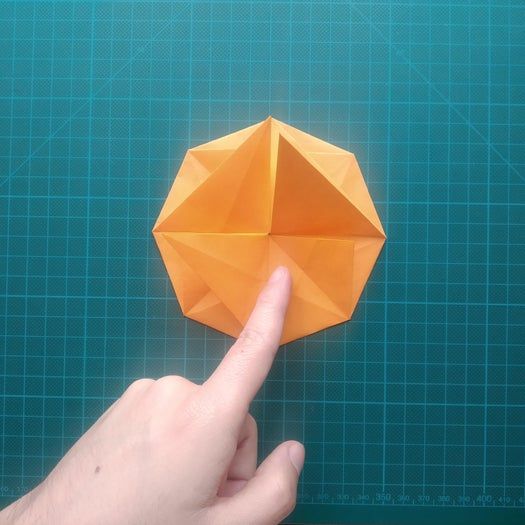 手工折纸教程：用20厘米彩纸折出π符号硬币折纸-第28张图片-趣作屋