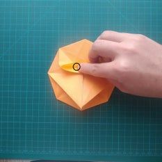 手工折纸教程：用20厘米彩纸折出π符号硬币折纸-第47张图片-趣作屋