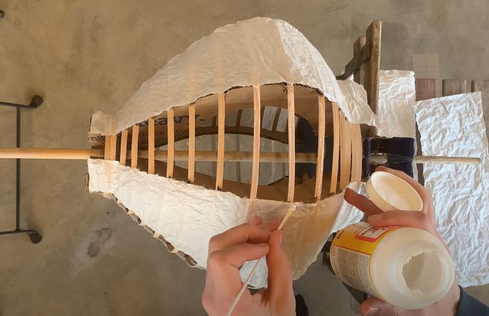 低成本手工制作纸灯笼台灯教程-第13张图片-趣作屋