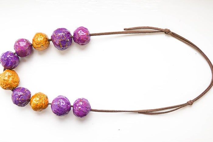 零成本废纸变手工珠子教程，轻松DIY个性项链-第33张图片-趣作屋