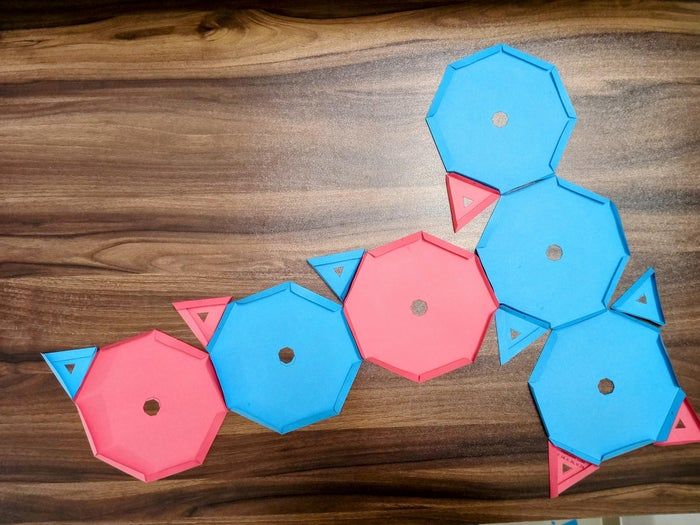 手工制作阿基米德灯笼，截断立方体几何灯DIY教程-第4张图片-趣作屋