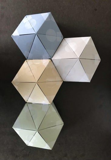 用A4纸手工制作菱形十二面体星状模型教程-第15张图片-趣作屋