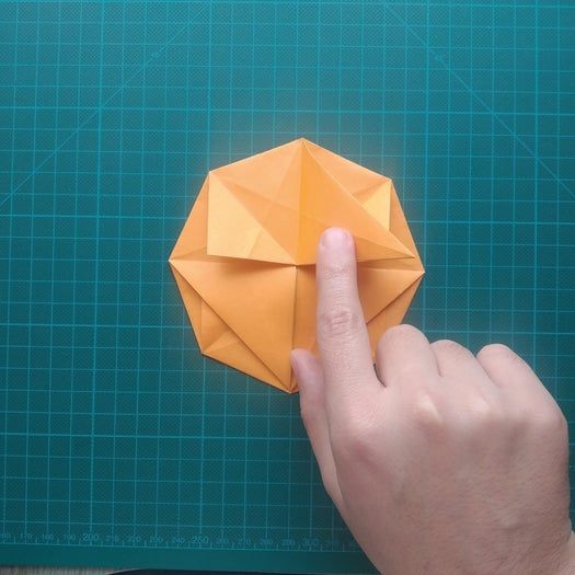 手工折纸教程：用20厘米彩纸折出π符号硬币折纸-第45张图片-趣作屋