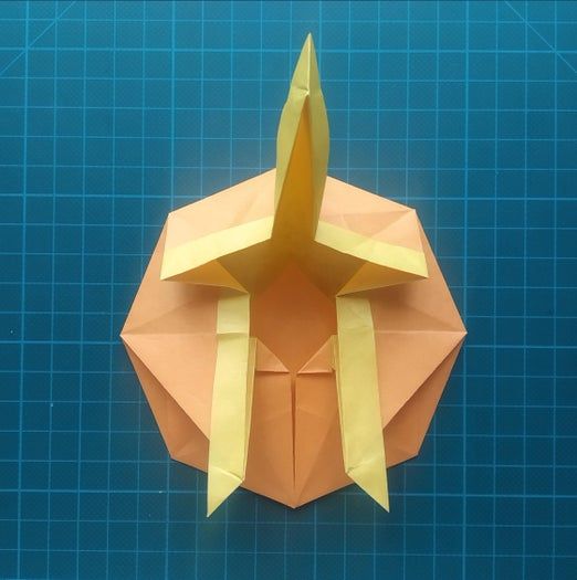 手工折纸教程：用20厘米彩纸折出π符号硬币折纸-第77张图片-趣作屋