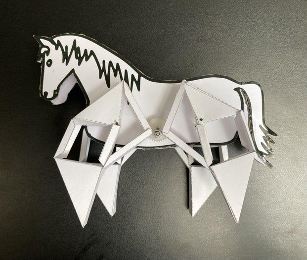 用A4纸手工制作会动的小马,超有趣机械手工教程-第2张图片-趣作屋 用A4纸手工制作会动的小马,超有趣机械手工教程-第2张图片-趣作屋