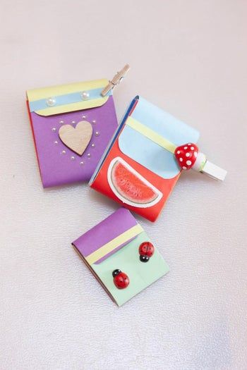 超简单手工DIY彩虹迷你纸钱包教程-第14张图片-趣作屋