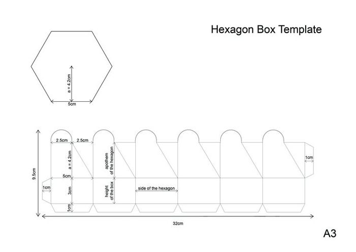 超简单六边形手工礼盒制作教程，附模板和详细步骤-第4张图片-趣作屋