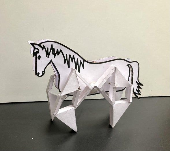 用A4纸手工制作会动的小马,超有趣机械手工教程-第1张图片-趣作屋 用A4纸手工制作会动的小马,超有趣机械手工教程-第1张图片-趣作屋