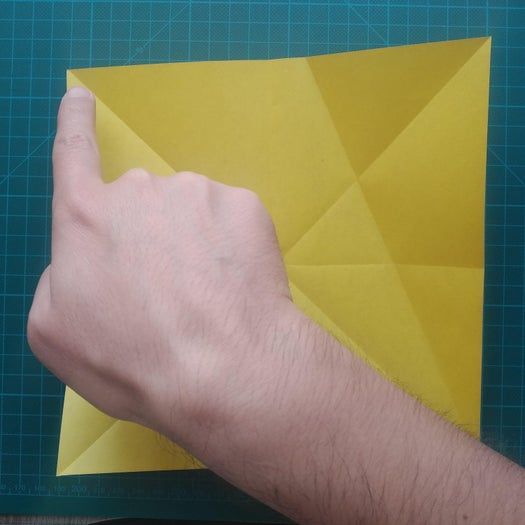 手工折纸教程：用20厘米彩纸折出π符号硬币折纸-第11张图片-趣作屋