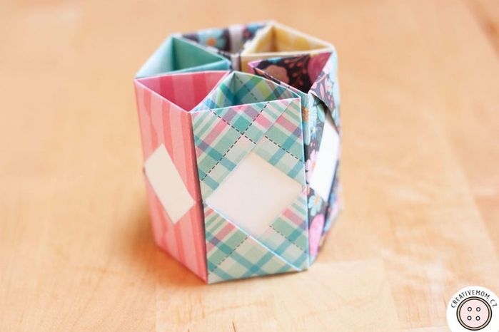 手工折纸铅笔筒教程：6岁宝宝也能做的可爱文具DIY-第12张图片-趣作屋