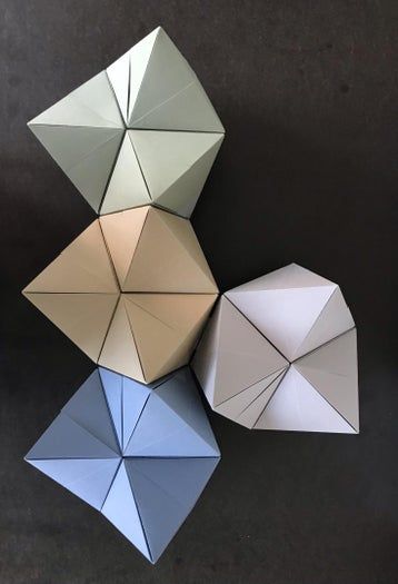 用A4纸手工制作菱形十二面体星状模型教程-第16张图片-趣作屋