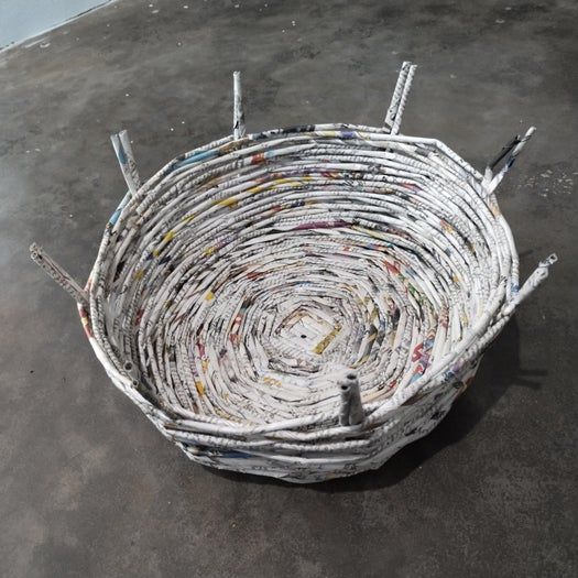 超详细纸艺花篮制作教程，用皱纹纸轻松DIY非洲菊花束-第27张图片-趣作屋