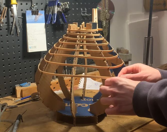 低成本手工制作纸灯笼台灯教程-第7张图片-趣作屋