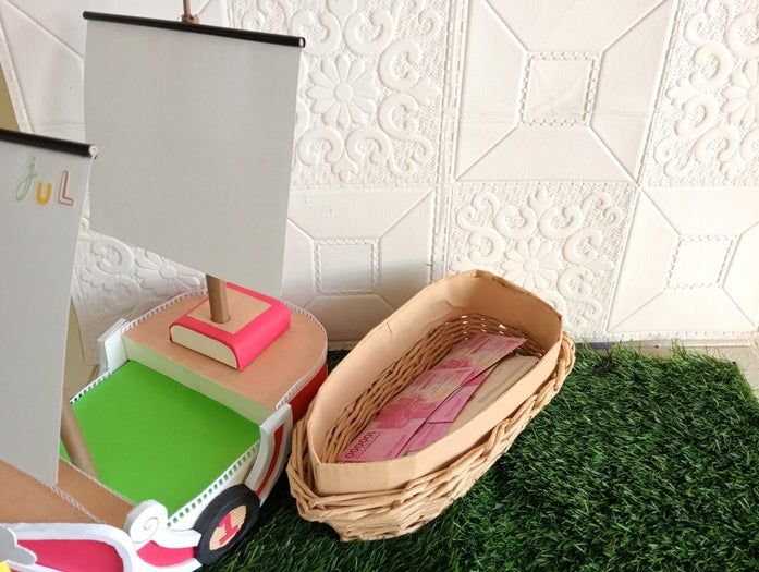 用卷纸管和纸板手工制作《海贼王》千阳号桌面日历收纳盒-第32张图片-趣作屋