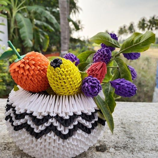 超详细折纸手工教程:零成本制作水果和碗的模块化创意折纸-第2张图片-趣作屋 超详细折纸手工教程:零成本制作水果和碗的模块化创意折纸-第2张图片-趣作屋