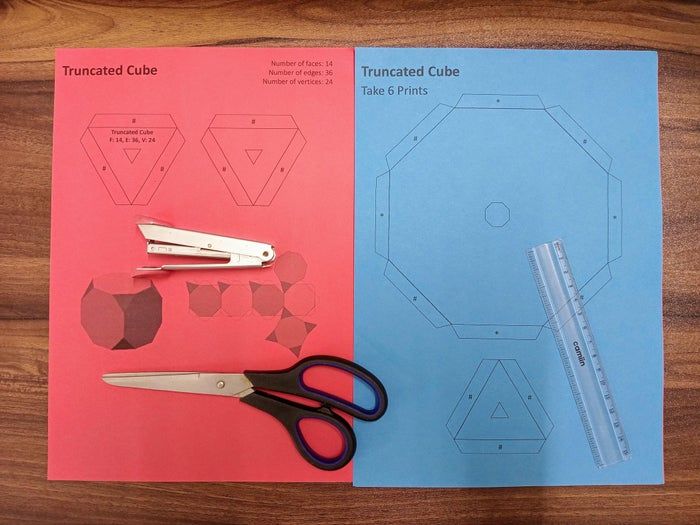 手工制作阿基米德灯笼，截断立方体几何灯DIY教程-第2张图片-趣作屋