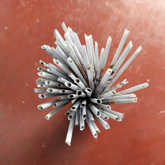 超详细纸艺花篮制作教程，用皱纹纸轻松DIY非洲菊花束-第12张图片-趣作屋