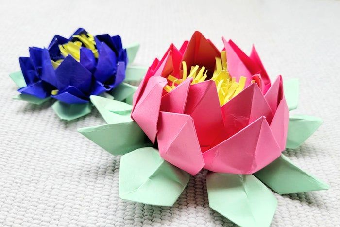 超简单折纸睡莲教程，零基础也能轻松学会-第3张图片-趣作屋