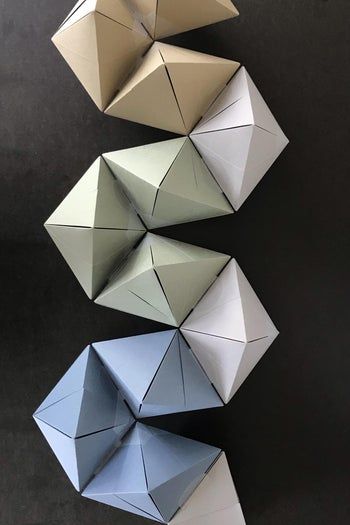 用A4纸手工制作菱形十二面体星状模型教程-第12张图片-趣作屋