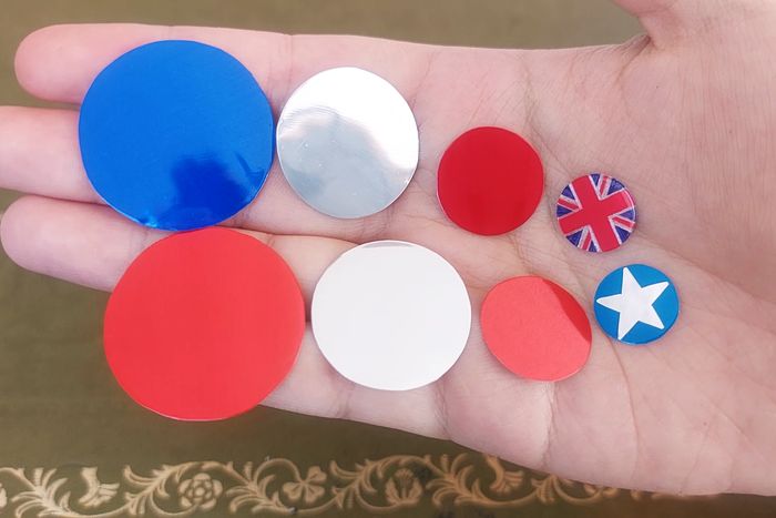 用饮料罐制作佩吉·卡特和美国队长盾牌配饰教程-第36张图片-趣作屋