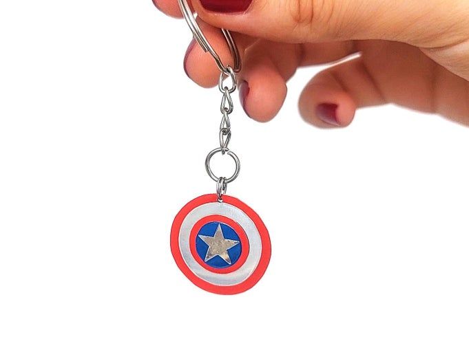 用饮料罐制作佩吉·卡特和美国队长盾牌配饰教程-第3张图片-趣作屋