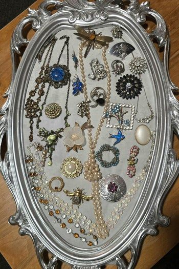 用旧框自制复古珠宝展示墙-第11张图片-趣作屋