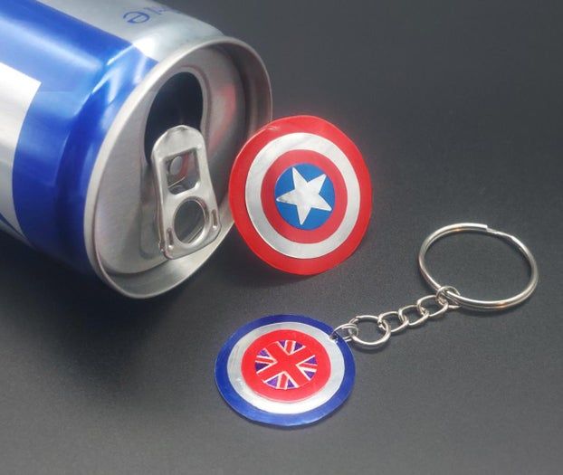 用饮料罐制作佩吉·卡特和美国队长盾牌配饰教程-第46张图片-趣作屋