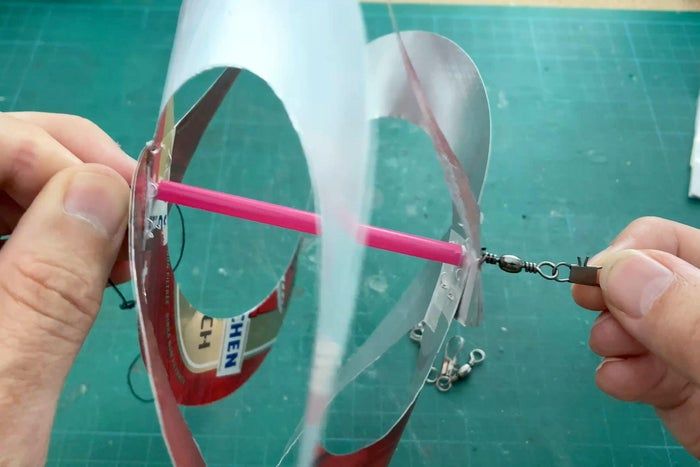 用饮料罐制作户外风动螺旋装饰教程-第17张图片-趣作屋