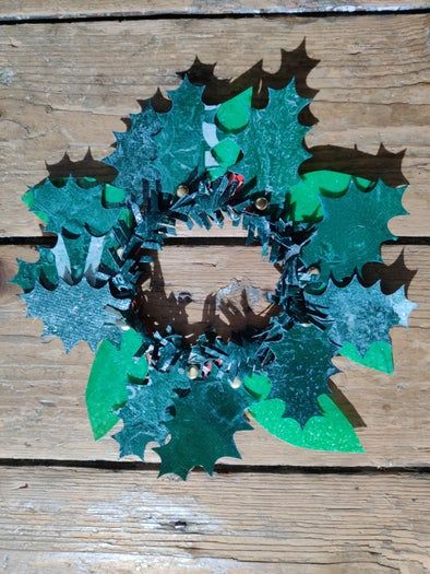 回收塑料制作环保圣诞花环教程-第27张图片-趣作屋