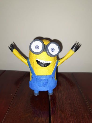 用塑料瓶DIY可爱小黄人玩具-第12张图片-趣作屋