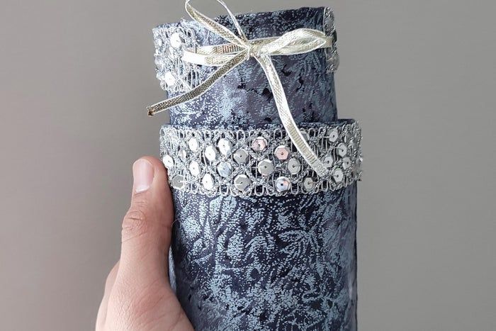 废旧布料和罐头变身创意笔筒教程-第3张图片-趣作屋