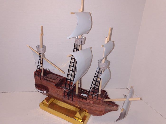 易拉罐制作大帆船模型教程-第2张图片-趣作屋
