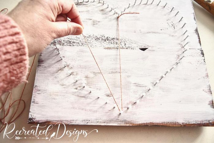 废旧木板变艺术品：简单复古风绳艺教程-第8张图片-趣作屋