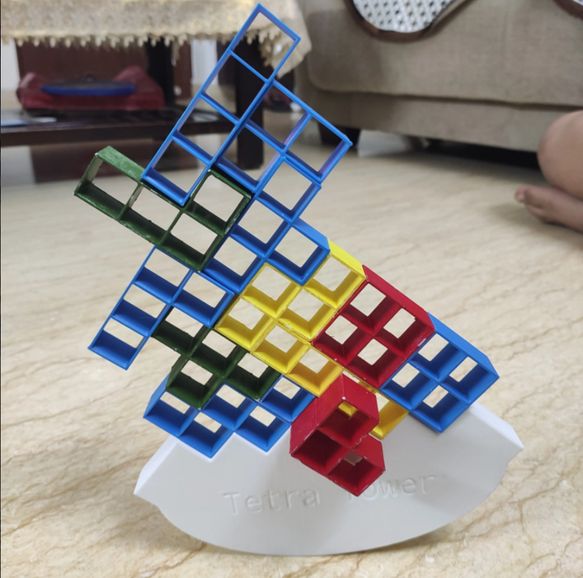 手工制作俄罗斯方块塔式游戏教程，锻炼思维和动手能力-第1张图片-趣作屋