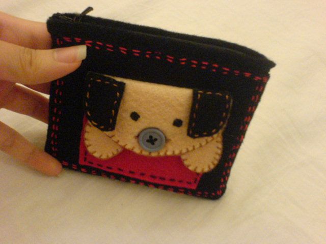 手缝可爱小狗造型拉链包教程-第1张图片-趣作屋