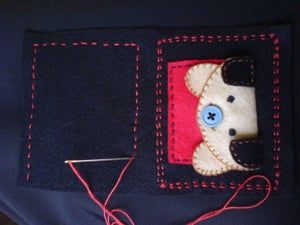 手缝可爱小狗造型拉链包教程-第18张图片-趣作屋