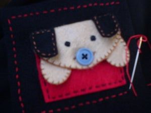 手缝可爱小狗造型拉链包教程-第17张图片-趣作屋